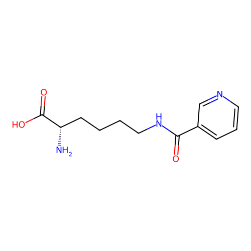 N6-(3-Pyridinylcarbonyl)-L-lysine structure