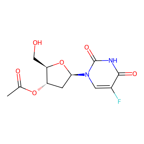 Uridine, 2'-deoxy-5-fluoro-, 3'-acetate structure