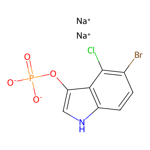 5-bromo-4-chloro-3-indolyl phosphate disodium salt structure
