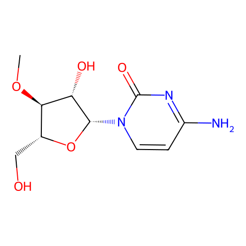 4-Amino-1-(3-O-methyl-beta-D-arabinofuranosyl)-2(1H)-pyrimidinone structure