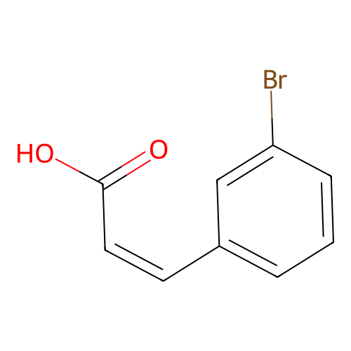 (Z)-3-(3-bromophenyl)prop-2-enoic acid structure