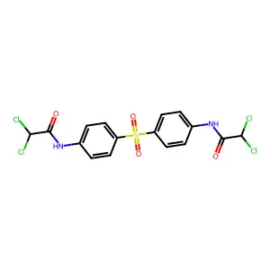 2,2-dichloro-N-[4-[4-[(2,2-dichloroacetyl)amino]phenyl]sulfonylphenyl]acetamide structure