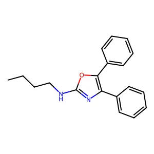 Oxazole, 2-(butylamino)-4,5-diphenyl- structure