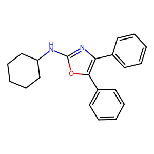Oxazole, 2-(cyclohexylamino)-4,5-diphenyl- structure