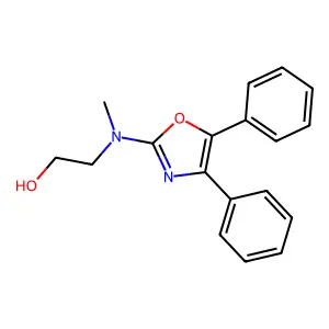 Oxazole, 4,5-diphenyl-2-(N-(2-hydroxyethyl)-N-methylamino)- structure