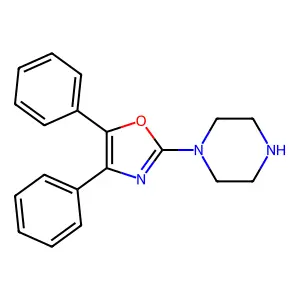 Oxazole, 4,5-diphenyl-2-(1-piperazinyl)- structure