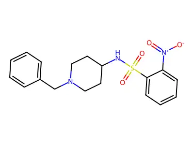 N-(1-benzylpiperidin-4-yl)-2-nitrobenzenesulfonamide structure