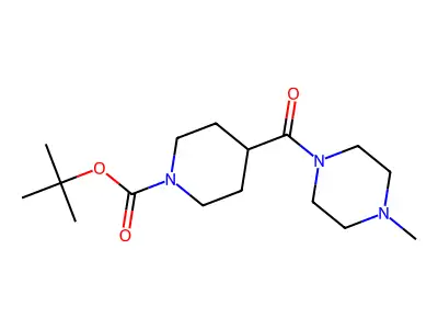 Tert-butyl 4-[(4-methylpiperazin-1-yl)carbonyl]piperidine-1-carboxylate structure