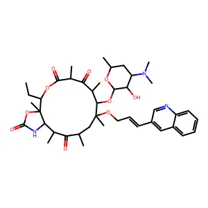 喹红霉素 structure