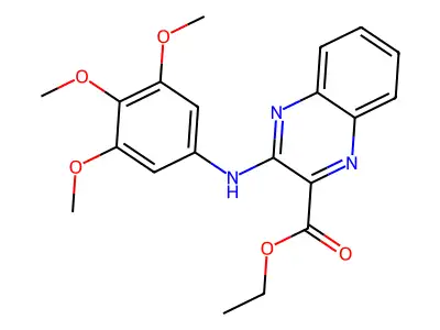 Ethyl 3-[(3,4,5-trimethoxyphenyl)amino]quinoxaline-2-carboxylate structure
