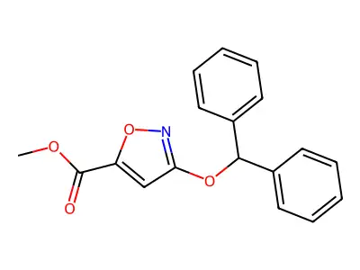 Methyl 3-(diphenylmethoxy)-5-isoxazolecarboxylate structure