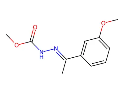 N'-[1-(3-methoxyphenyl)ethylidene]methoxycarbohydrazide structure