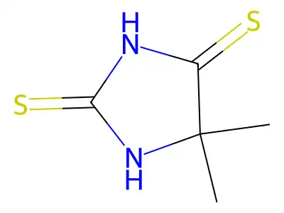 5,5-Dimethyl-2,4-imidazolidinedithione structure