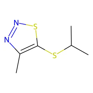 5-(Isopropylsulfanyl)-4-methyl-1,2,3-thiadiazole structure