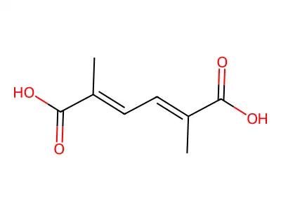 2,5-Dimethyl-2,4-hexadienedioic acid structure