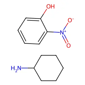 2-Nitrophenol-cyclohexanamine (1:1) structure