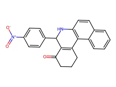 5-(4-nitrophenyl)-2,3,5,6-tetrahydrobenzo[a]phenanthridin-4(1H)-one structure
