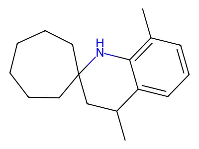4,8-dimethylspiro[3,4-dihydro-1H-quinoline-2,1'-cycloheptane] structure