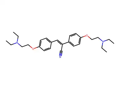 2,3-Bis[4-[2-(diethylamino)ethoxy]phenyl]prop-2-enenitrile structure