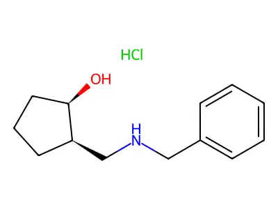 (1S,2S)-2-{[benzylamino]methyl}cyclopentan-1-ol structure