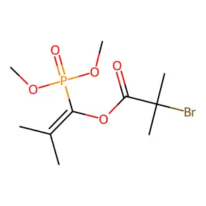 1-(Dimethoxyphosphoryl)-2-methylprop-1-en-1-yl 2-bromo-2-methylpropanoate structure