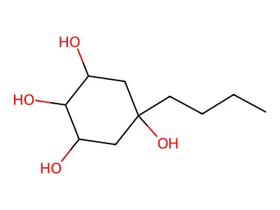 5-Butylcyclohexane-1,2,3,5-tetrol structure