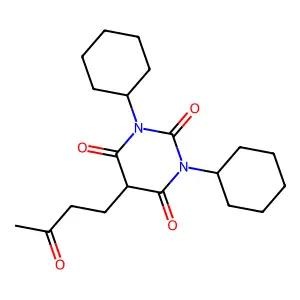 Barbituric acid, 1,3-dicyclohexyl-5-(3-oxobutyl)- structure