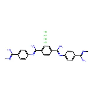 N',N'''-Bis(p-(methylamidino)phenyl)terephthalamidine tetrahydrochloride structure
