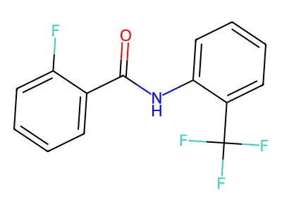2-fluoro-N-[2-(trifluoromethyl)phenyl]benzamide structure