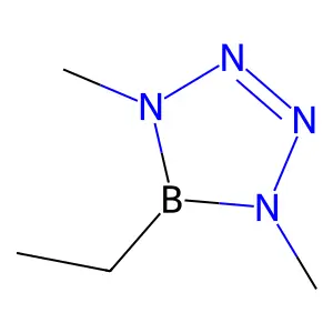 5-Ethyl-1,4-dimethyltetrazaborole structure