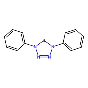 5-Methyl-1,4-diphenyltetrazaborole structure