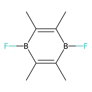 1,4-Dibora-2,5-cyclohexadiene, 1,4-difluoro-2,3,5,6-tetramethyl- structure