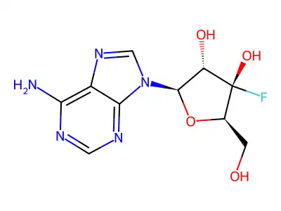 Adenosine,3'-deoxy-3'-fluoro- structure
