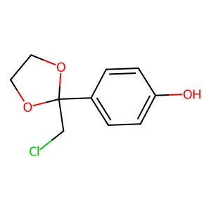 4-[2-(Chloromethyl)-1,3-dioxolan-2-yl]phenol structure