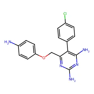6-[(4-Aminophenoxy)methyl]-5-(4-chlorophenyl)pyrimidine-2,4-diamine structure