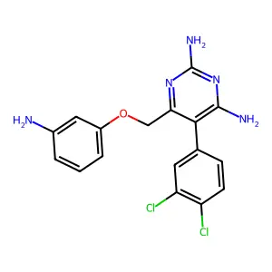 6-[(3-Aminophenoxy)methyl]-5-(3,4-dichlorophenyl)pyrimidine-2,4-diamine structure
