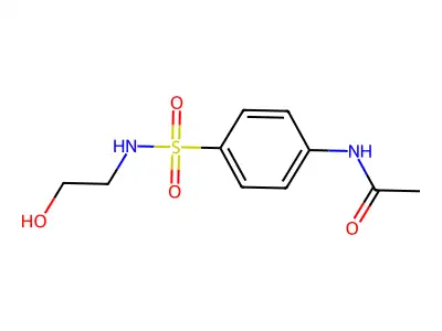 N-(4-{[(2-hydroxyethyl)amino]sulfonyl}phenyl)acetamide structure