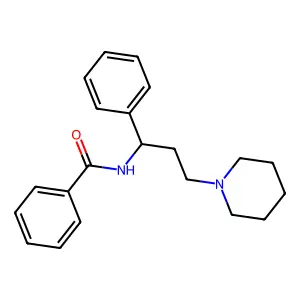 N-(1-苯基-3-哌啶基丙基)苯甲酰胺 structure