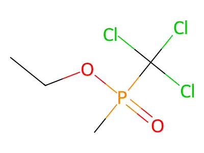 Phosphinic acid, methyl(trichloromethyl)-, ethyl ester structure