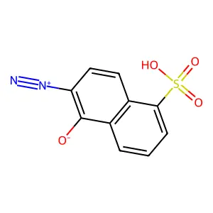 6-Diazo-5,6-dihydro-5-oxonaphthalene-1-sulphonic acid structure