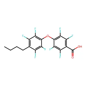 4-(4-Butyl-2,3,5,6-tetrafluorophenoxy)-2,3,5,6-tetrafluorobenzoic acid structure