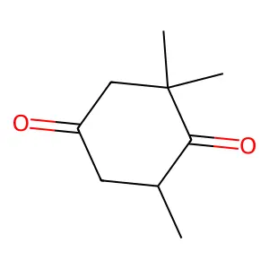 2,2,6-Trimethylcyclohexane-1,4-dione structure