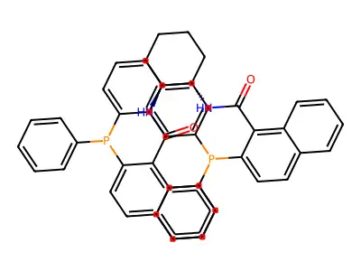 N,N'-((1R,2R)-Cyclohexane-1,2-diyl)bis(2-(diphenylphosphino)-1-naphthamide) structure
