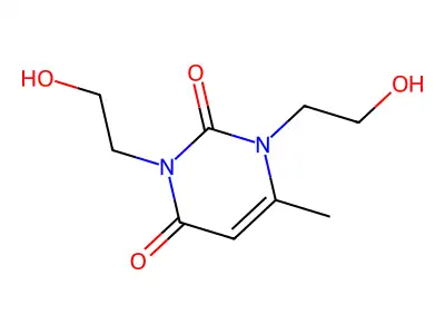 1,3-Bis(2-hydroxyethyl)-6-methylpyrimidine-2,4(1H,3H)-dione structure
