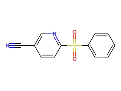 2-Phenylsulphonylpyridine-5-carbonitrile structure