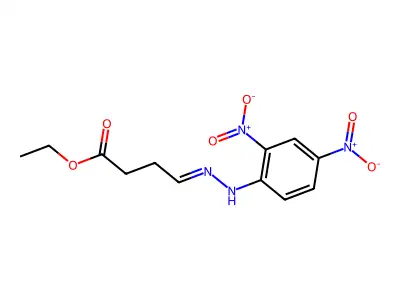 Butanoic acid,4-[2-(2,4-dinitrophenyl)hydrazinylidene]-, ethyl ester structure