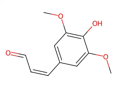 (2Z)-3-(4-Hydroxy-3,5-dimethoxyphenyl)-2-propenal structure