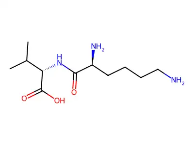 2-(2,6-二氨基己酰氨基)-3-甲基丁酸 structure