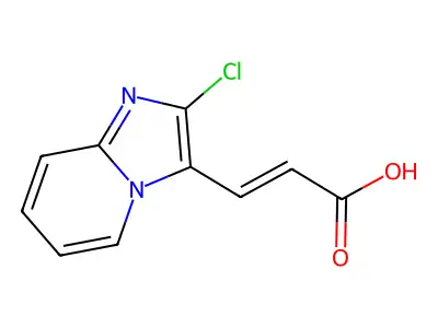 (2E)-3-{2-chloroimidazo[1,2-a]pyridin-3-yl}prop-2-enoic acid structure