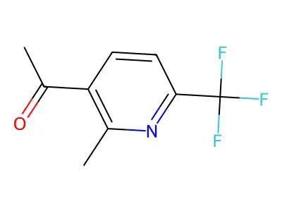 3-Acetyl-2-methyl-6-(trifluoromethyl)pyridine structure
